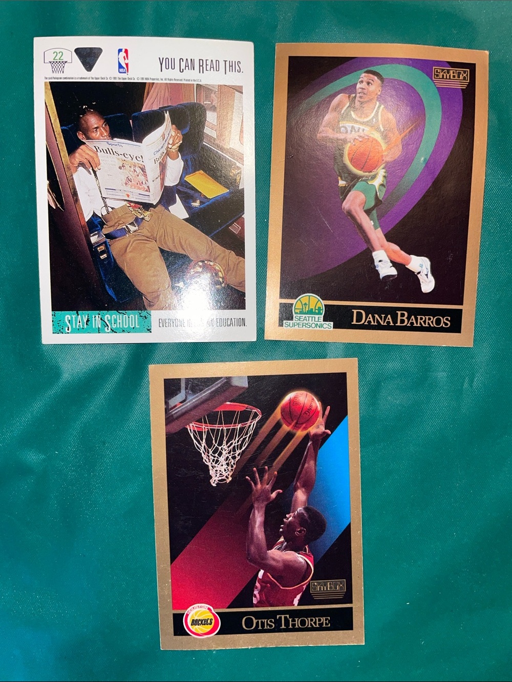 Dana Barros & Otis Thorpe NBA Trading Card Set